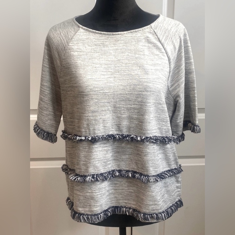 Chicos Faris Fringe Top